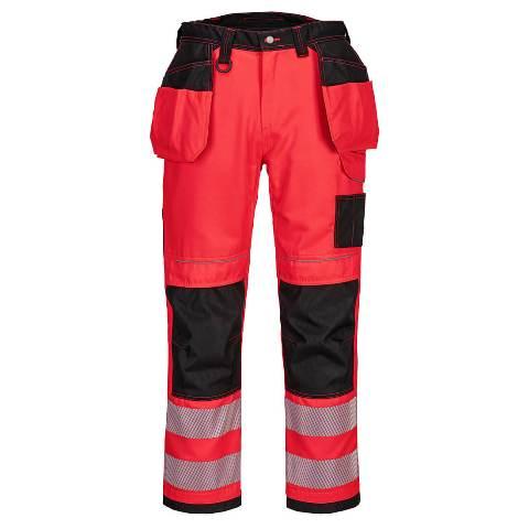 Pantalón de trabajo rojo de alta visibilidad Clase 2 Pantalón de trabajo rojo de alta visibilidad Clase 2