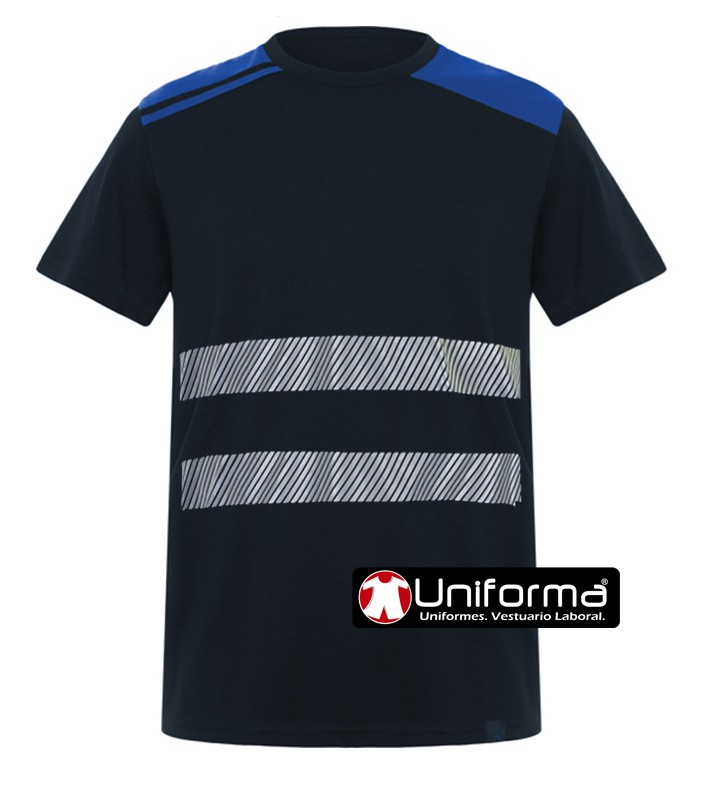 Camiseta de trabajo bicolor personalizable con Uniforma