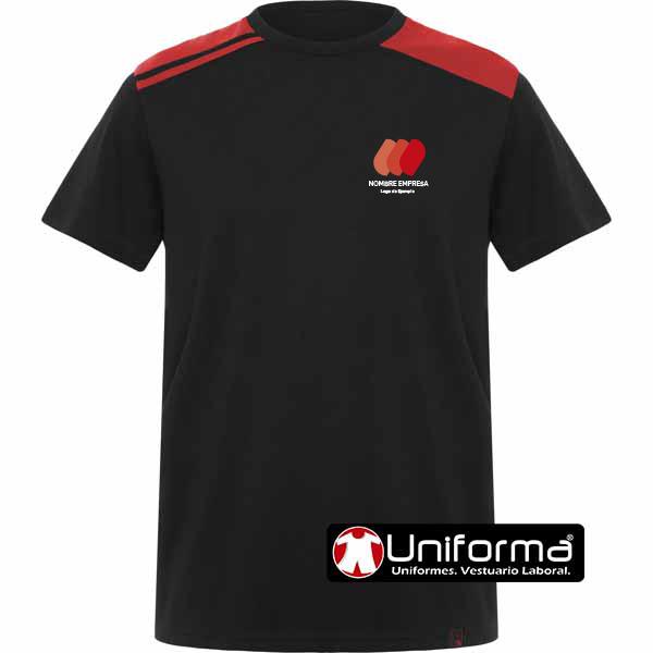 Camiseta de trabajo bicolor personalizable con Uniforma