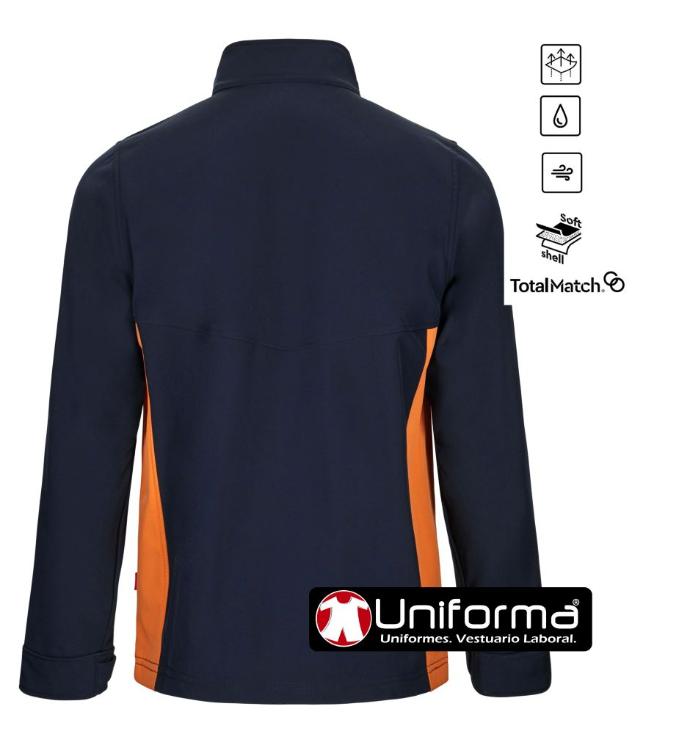 Softshell Bicolor Personalizables en Uniforma Chaqueta de trabajo softshell bicolor cortavientos, impermeables, elásticos, personalizables con logo de empresa en Uniforma