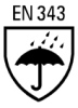 Parka marino y roja certificada para lluvia EN 343