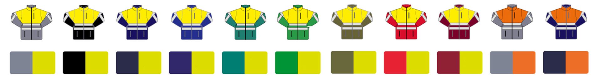 Colores disponibles de la chaqueta de trabajo en tejido polar V183 en uniforma