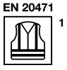Pantalón de trabajo bicolor reflectante de alta visibilidad certificado EN ISO 20471 Clase 1 personalizable con logo de empresa en uniforma
