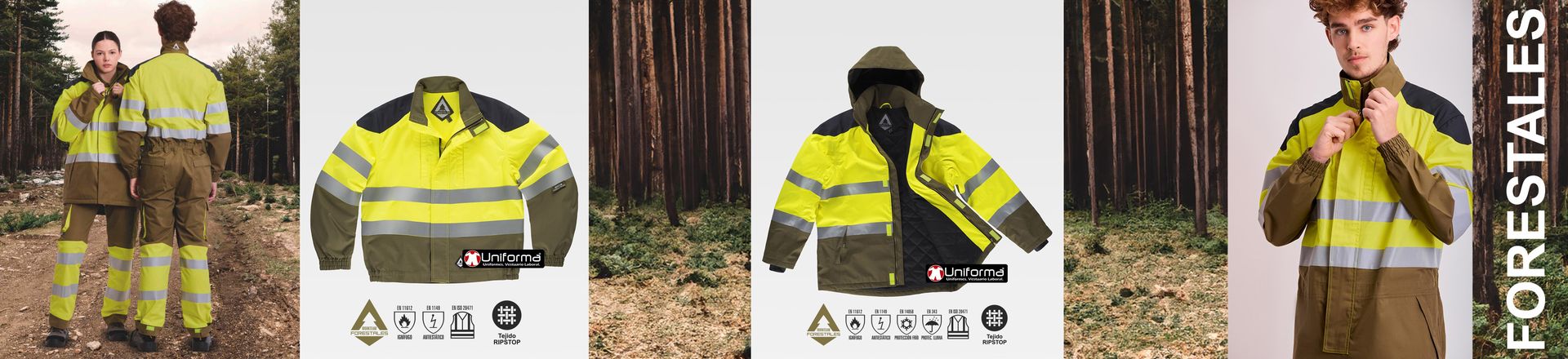 Ropa de trabajo forestal de protección ignífuga anti estática con alta visibilidad personalizable en uniforma