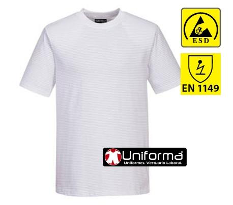 Camiseta Blanca ESD EN1149 Disipativa