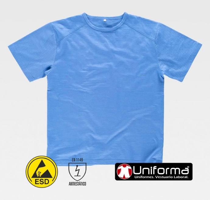 Camiseta de trabajo ESD disipativa de la carga electroestática para trabajar con componentes electrónicos en ambientes ESD personalizable en uniforma