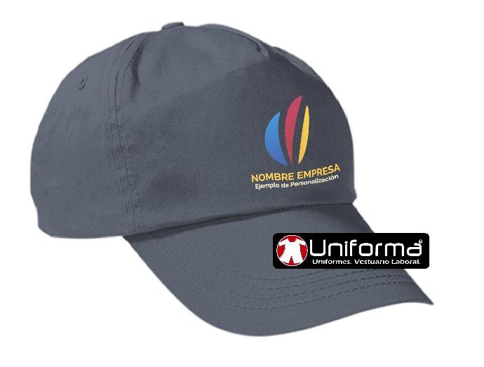 Gorra de trabajo con logo de empresa a todo color en el frontal en uniforma