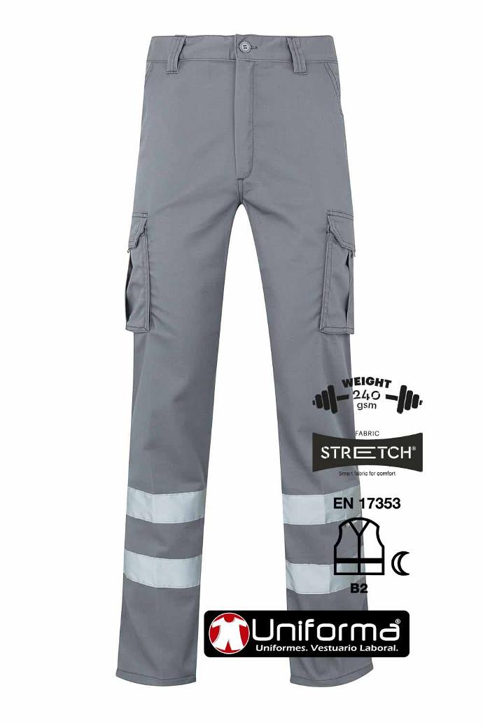 Pantalones de trabajo de visibilidad mejorada EN17353 personalizables con logo de empresa en uniforma