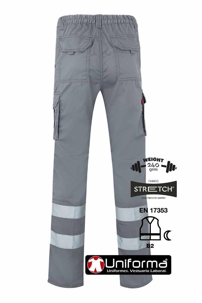 Pantalones de trabajo de visibilidad mejorada EN17353 personalizables con logo de empresa en uniforma