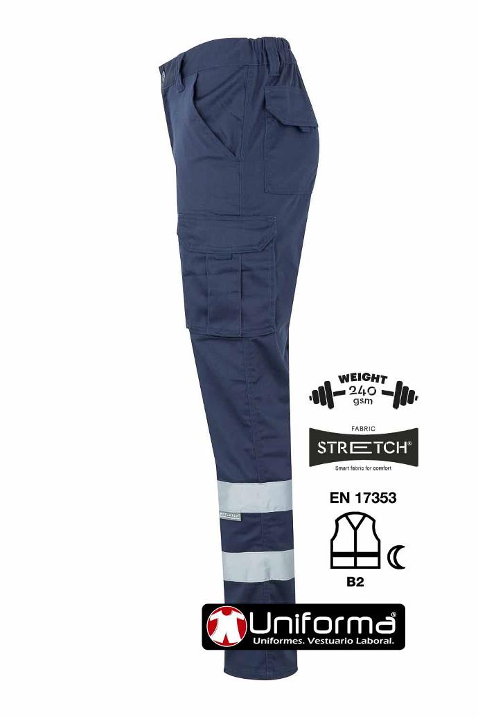 Pantalones de trabajo de visibilidad mejorada EN17353 personalizables con logo de empresa en uniforma