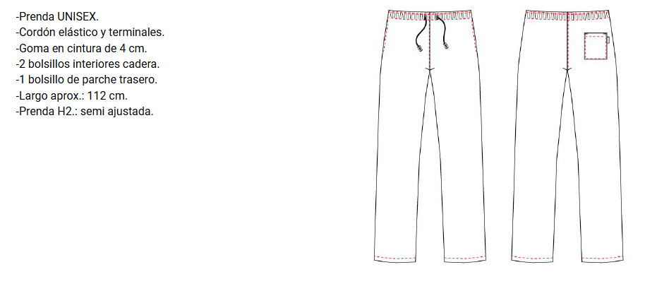 Pantalón micro fibra de cintura elástica Garys 700600 croquis