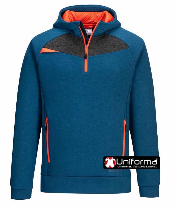 Sudadera de trabajo DX4 elástica personalizable con logo de empresa en Uniforma