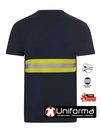 Camiseta Marino de Algodón con Banda Reflectante Bicolor extra ancha resistente a la llama, personalizable con logo de empresa en Uniforma - UN1050