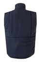 Chaleco de trabajo azul marino confeccionado en tejido de microfibra con forro de guata aislante contra el frío, personalizable con logo de empresa para una imagen profesional en Uniforma - V205901