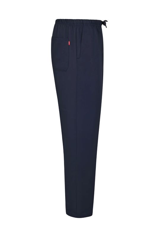 Pantalón de trabajo azul marino para empresas de limpieza resistente a las salpicaduras de lejías y productos químicos, personalizable con logo de empresa en Uniforma V533007