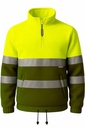 Polar Amarillo reflectante de alta Visibilidad y verde , con Media Cremallera Naranja Marino, personalizable con logo de empresa en Uniforma - PR5622
