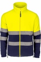 Chaqueta Polar de Alta Visibilidad de Cremallera Completa de color amarillo y Azul, personalizable con logo de empresa en Uniforma - PR5630