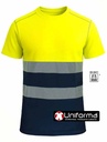 Camiseta de trabajo reflectante de alta visibilidad con logo de empresa en Uniforma  - PR4020