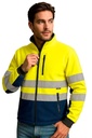 Chaqueta de trabajo en tejido Polar homologada para Alta Visibilidad EN ISO 20471 Clase 2, de diseño  bicolor, cremallera completa, puños elásticos para un cierre óptimo, personalizable con logo de empresa en Uniforma - PR5640