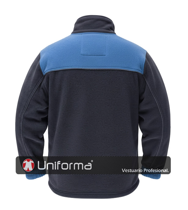 Polar de trabajo bicolor con vivos ribeteados, cierre de cremallera central, personalizable con logo de empresa - TWF1800