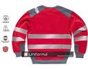 Sudadera de trabajo de color rojo Combinada con Cintas Reflectantes de alta visibilidad del tipo segmentadas - TC9042