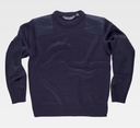 Jersey Azul Marino de trabajo de punto de cuello redondo con tejido de refuerzo en hombros y codos personalizable con logo de empresa en Uniforma  - TS5500