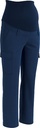 Pantalón de trabajo para embarazadas, de color azul marino, multibolsillos, de cintura baja y canalé, personalizable con logo de empresa en Uniforma  - VL2310