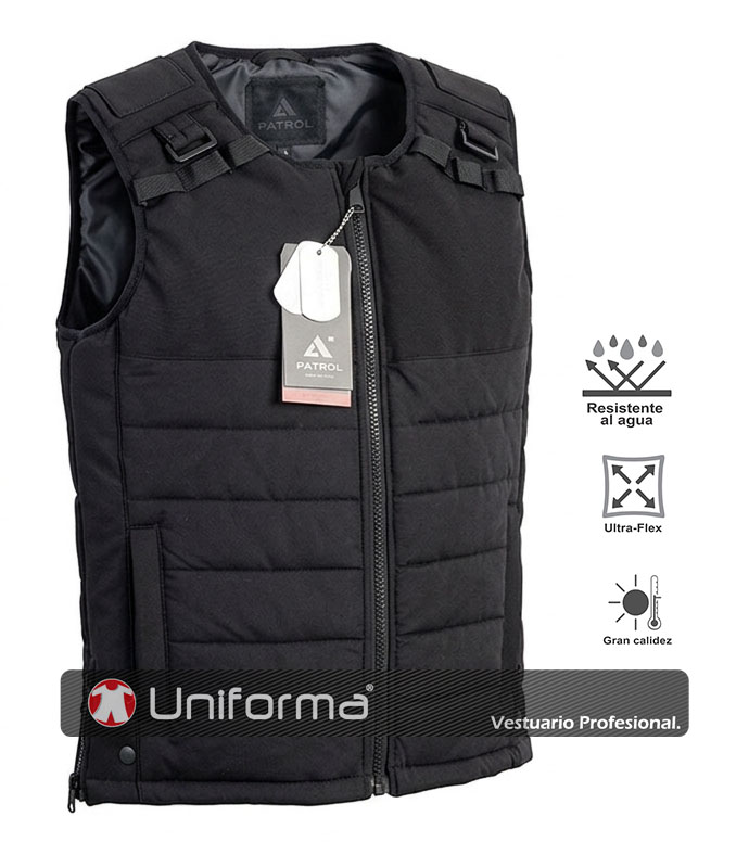 Chaleco Táctico de Policías, Vigilantes y cuerpos de seguridad en tejido Ultra-flex de Alto Rendimiento, en Uniforma - TR225