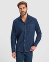 Camisa Vaquera Elástica de Manga Larga personalizable con logo de empresa en Uniforma  - LY6706
