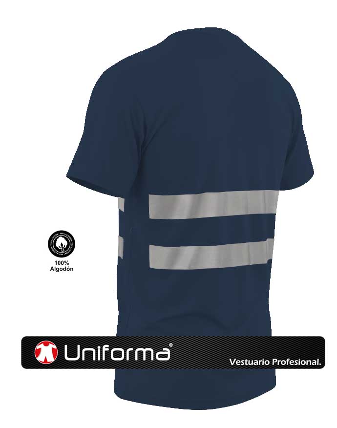 Camiseta Algodón Cintas Reflectantes - UN1010