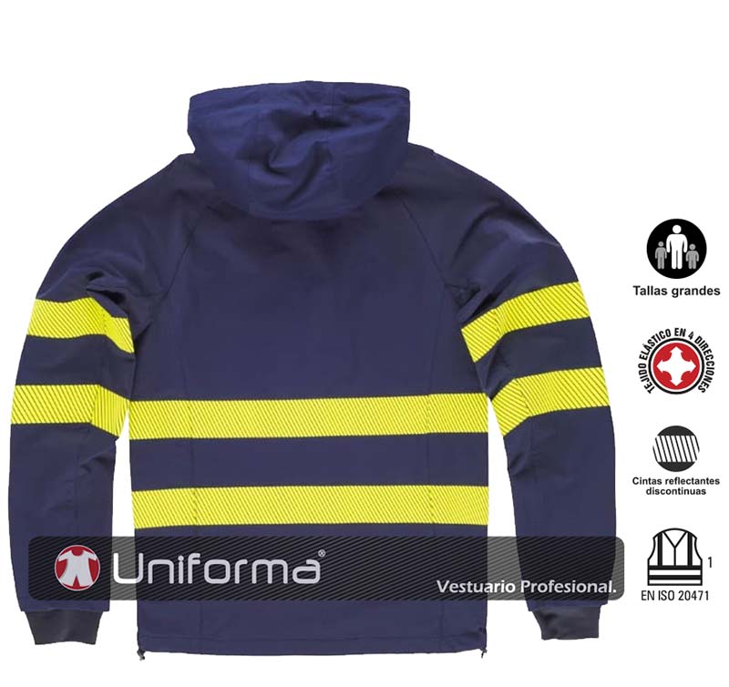 Chaqueta con cintas Amarillas Reflectantes Fluorescentes - TS7879