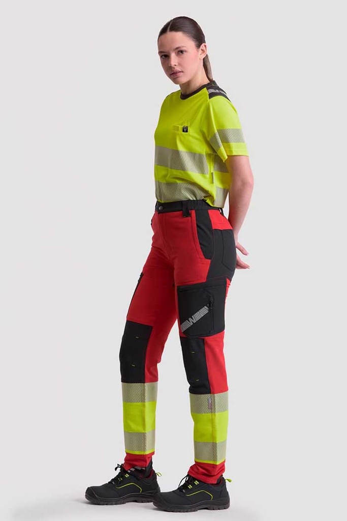 Pantalón elástico tricolor con cintas reflectantes - TC3555
