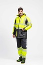 Chaqueta reflectante de alta visibilidad amarilla y negro, con capucha - TC3515