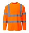 Camiseta naranja flúor reflectante manga larga de alta visibilidad PS278