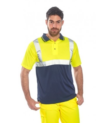 Polo Bicolor Reflectante Texpel - PS479