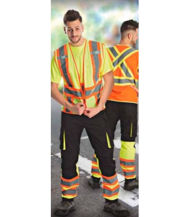 Pantalón Alta Visibilidad Negro Combinado - TC2618