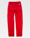 Pantalón de trabajo Elástico Multibolsillos Uniforma - TB4030 Rojo Espalda