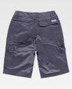 Pantalón de trabajo corto de color gris tipo bermudas fresco para combatir el calor, de tejido elástico cómodo multi bolsillos, bolsillos de cargo, personalizable con logo de empresa en uniforma - TB4035