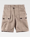 Pantalón de trabajo mutlibolsillos desmontables convertibles en bermudas Uniforma TB1420 beige