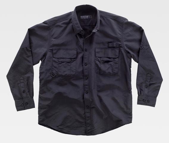 Camisa de trabajo tipo safari Uniforma Negra