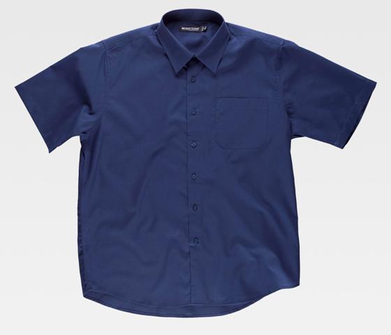 Camisa de trabajo de manga corta Uniforma TB8100 Azul Marino
