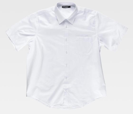 Camisa de trabajo de manga corta Uniforma TB8100 Blanca