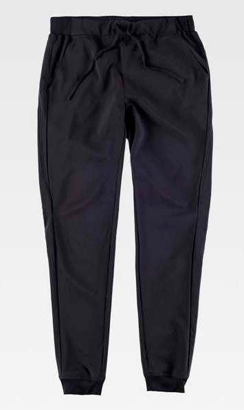 Pantalón cómodo limpieza sanidd y Servicios Cintura Elástica - TB6930 Negro