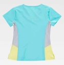 Casaca de trabajo cómoda elástica de diseño Bicolor Entallada Elástica para mujer, para uniformes de estética, clínica y farmacia, personalizable con logo de empresa en Uniforma  - TB6951