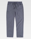 Pantalón de trabajo de color gris plomo cómodo elástico para el sector servicios, tipo pijama sanitario, para empresas de limpieza, sanitarias, enfermeras, dentistas, hoteles, con cintura de goma y tejido elástico, personalizable con logo de empresa en uniforma  - TB6920