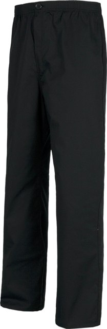 Pantalón de trabajo de color negro para empresas de Servicios y sector Sanitario, enfermeras, médico, dentistas,  con cintura de goma elástica, pantalón recto, personalizable con logo de empresa en Uniforma  - TB9300