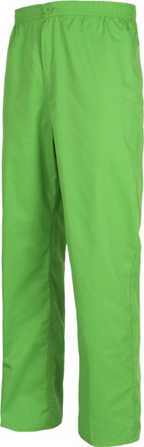 Pantalón de trabajo de color verde lima pistacho para empresas de Servicios y sector Sanitario, enfermeras, médico, dentistas,  con cintura de goma elástica, pantalón recto, personalizable con logo de empresa en Uniforma  - TB9300