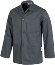 Bata de trabajo corta de Hombre de color gris para el sector industrial personalizable con logo de empresa en uniforma - TB7200