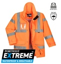 Chaqueta LImpermeable para lluvia intensa y extrema transpirable de color naranja  - PS590