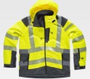 Chaqueta de trabajo tipo Softshell Reflectante corta vientos e impermeable de alta visibilidad con bandas reflectantes personalizable con logo de empresa en uniforma - TS9211